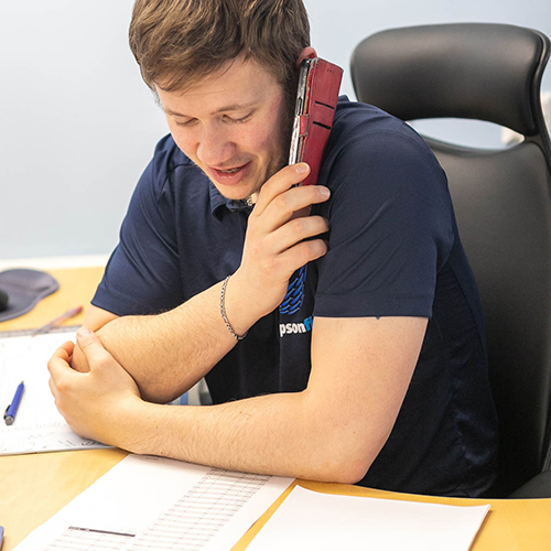 Man talking on phone